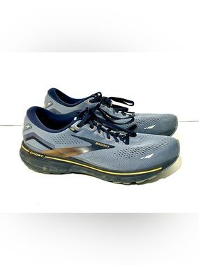 Brooks Ghost 15 Men’s Size 11 D Flintstone Peacoat Oak Lace Up Running Shoes